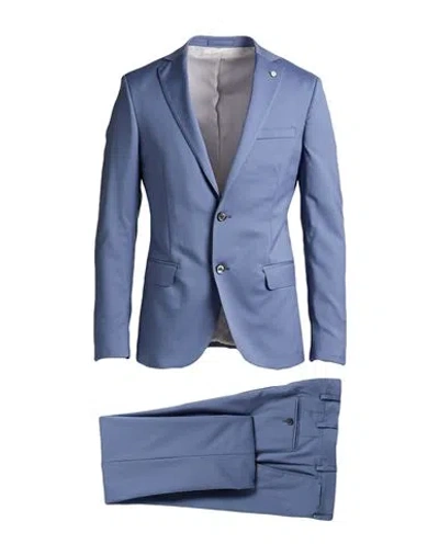 L.b.m 1911 L. B.m. 1911 Man Suit Light Blue Size 44 Virgin Wool