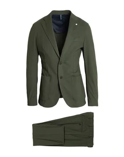 L.b.m 1911 L. B.m. 1911 Man Suit Military Green Size 36 Nylon, Elastane