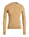 L.b.m 1911 L. B.m. 1911 Man Sweater Camel Size 36 Virgin Wool In Nude