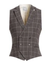 L.b.m 1911 L. B.m. 1911 Man Tailored Vest Brown Size 44 Cotton, Linen In Gray