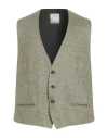 L.b.m 1911 L. B.m. 1911 Man Tailored Vest Military Green Size 46 Linen, Cotton