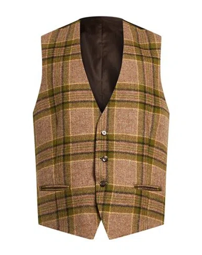 L.b.m 1911 L. B.m. 1911 Man Tailored Vest Sand Size 44 Virgin Wool In Brown