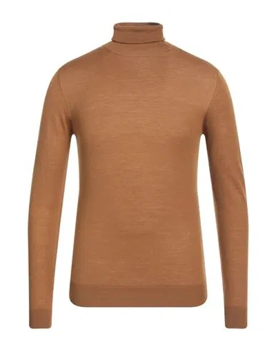 L.b.m 1911 L. B.m. 1911 Man Turtleneck Camel Size 46 Virgin Wool In Beige