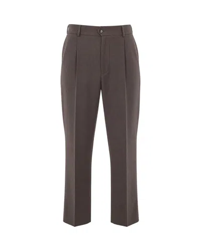 L.b.m 1911 L. B.m. 1911 Pleated Straight-leg Trousers In Brown