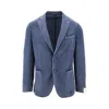 L.b.m 1911 L. B.m. 1911 Washed-out Wool Single-breasted Jacket In Blue