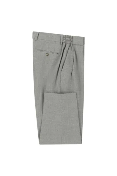 L.b.m 1911 Light Grey Baggy Fit Trousers In Gray