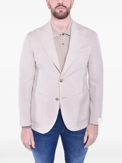 L.b.m 1911 Notched-lapels Single-breasted Blazer In Animal Print