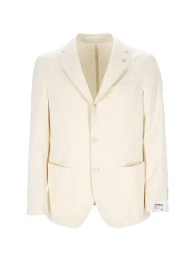 L.b.m 1911 Notch-lapel Single-breasted Blazer In White