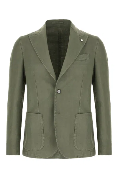 L.b.m 1911 Olive Green Linen Blend Blazer