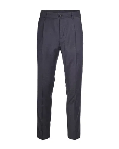 L.b.m 1911 Pantalone In Lana Vergine Grigio In Black