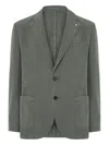 L.b.m 1911 Patch-pocket Linen Blazer In Green