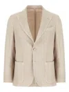 L.b.m 1911 Patch-pocket Linen Blazer In Neutral