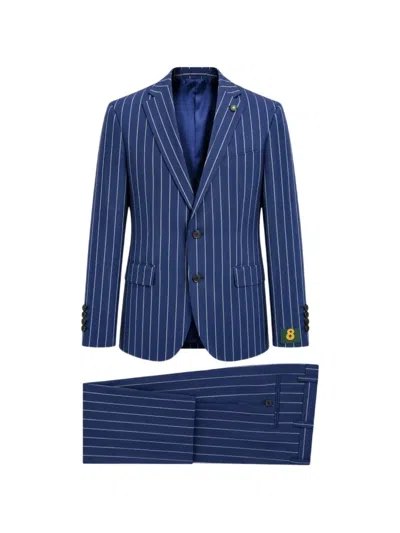 L.b.m 1911 Pinstripe-pattern Suit In Blue