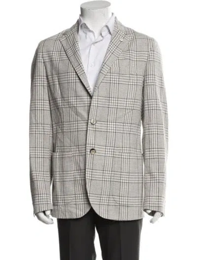 Pre-owned L.b.m 1911 Plaid Print Blazer In Multi