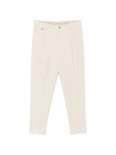 L.b.m 1911 Pleated Corduroy Trousers In Neutral