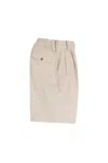 L.b.m 1911 Relaxed Fit Beige Bermuda Shorts In Neutral