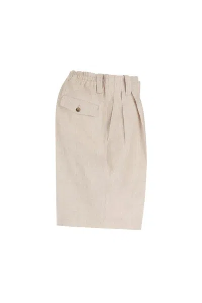 L.b.m 1911 Relaxed Fit Beige Bermuda Shorts In Neutral