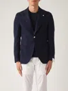 L.b.m 1911 Giacca Drop S Regolare Rever Lancia Blazer In Blue