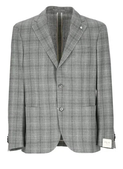 L.b.m 1911 Silk And Wool Jacket In Gray