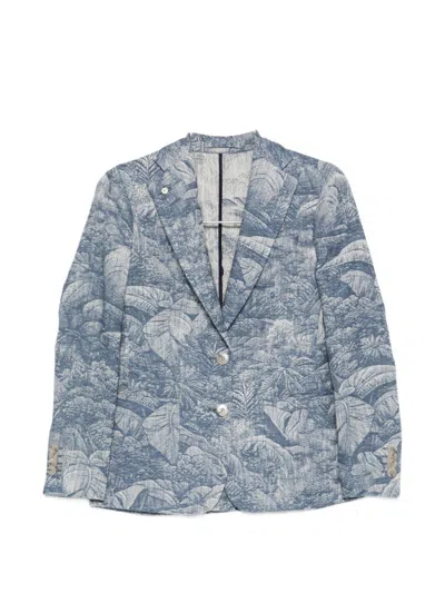 L.b.m 1911 L.b.m. 1911 Single Breasted Jacket In Clear Blue