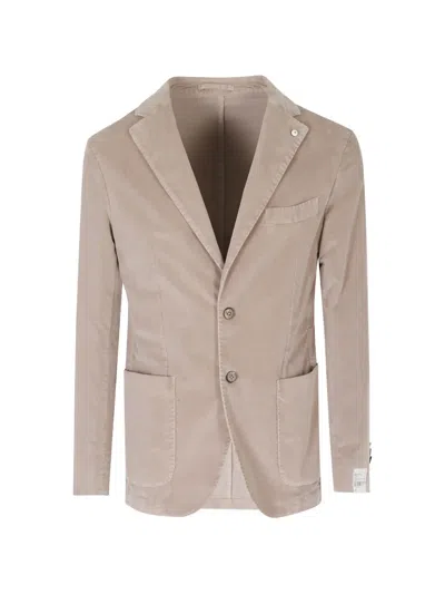 L.b.m 1911 Single-breasted Corduroy Blazer In Neutral