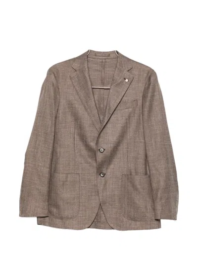 L.b.m 1911 Single-breasted Notched-lapel Jacket In Brown