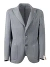 L.b.m 1911 Structured Drop S Notched Jacket In Gray