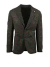 L.b.m 1911 Textured Rounded Jacket With Checkered Pattern And Button Closure In Multi