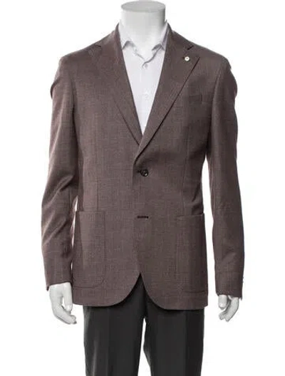 Pre-owned L.b.m 1911 Virgin Wool Blazer In Brown