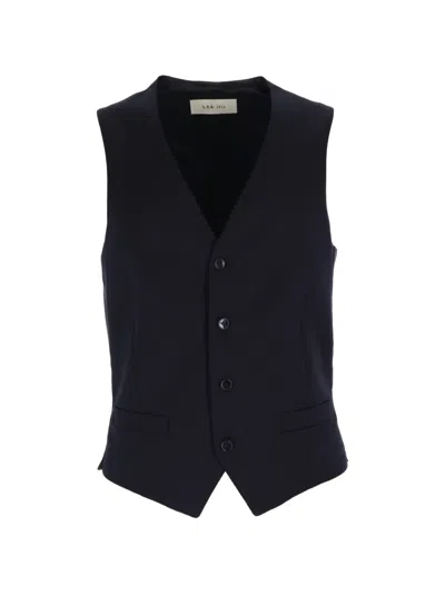 L.b.m 1911 Black Tailored Tailored Vest In Multi