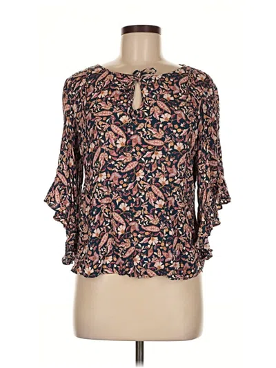 Pre-owned Lc Lauren Conrad 3/4 Sleeve Blouse In Black