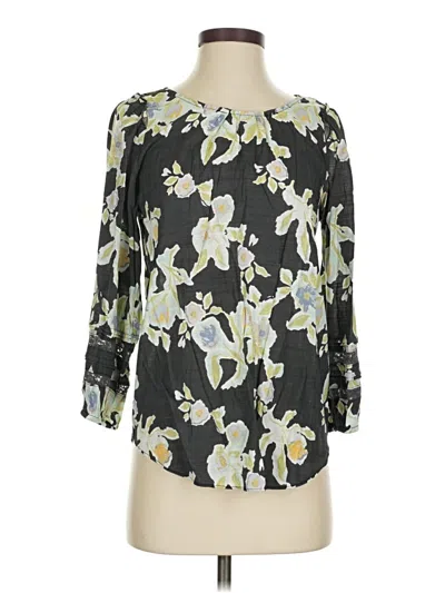Pre-owned Lc Lauren Conrad 3/4 Sleeve Blouse In Black