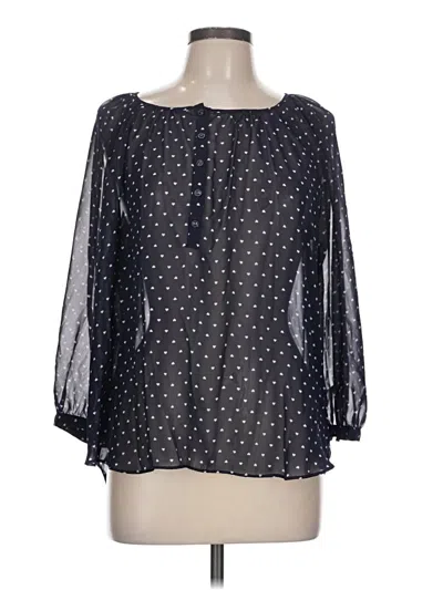 Pre-owned Lc Lauren Conrad 3/4 Sleeve Blouse In Black
