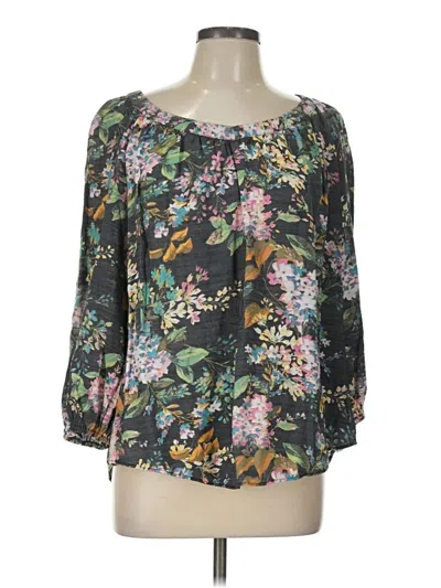 Pre-owned Lc Lauren Conrad 3/4 Sleeve Blouse In Black