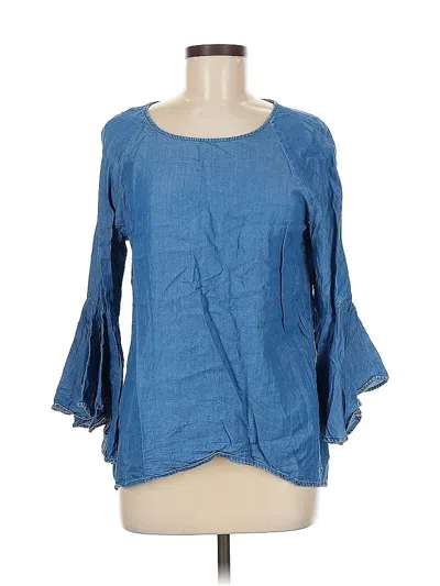 Pre-owned Lc Lauren Conrad 3/4 Sleeve Blouse In Blue