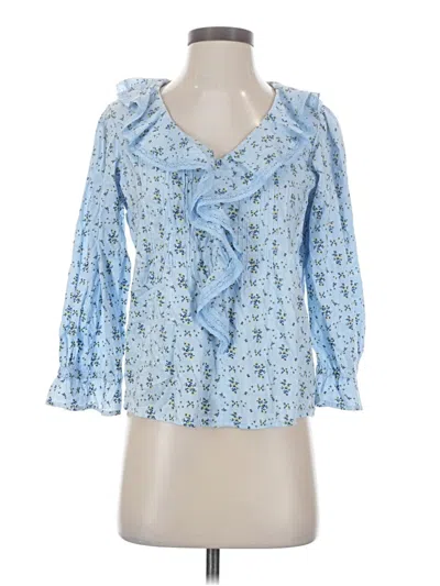 Pre-owned Lc Lauren Conrad 3/4 Sleeve Blouse In Blue