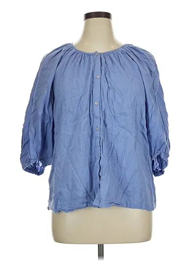 Pre-owned Lc Lauren Conrad 3/4 Sleeve Blouse In Blue