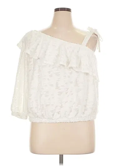 Lc Lauren Conrad 3/4 Sleeve Blouse In Ivory
