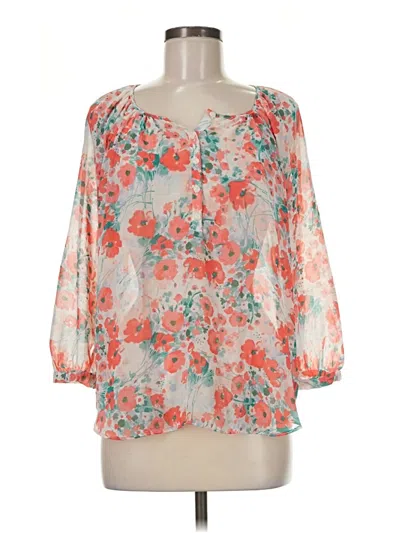 Pre-owned Lc Lauren Conrad 3/4 Sleeve Blouse In Orange