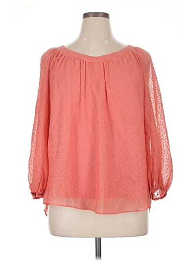 Pre-owned Lc Lauren Conrad 3/4 Sleeve Blouse In Orange