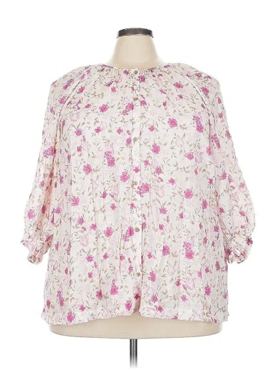 Pre-owned Lc Lauren Conrad 3/4 Sleeve Blouse In Pink