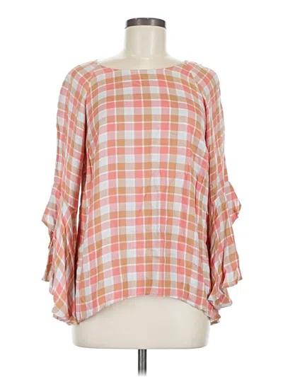 Pre-owned Lc Lauren Conrad 3/4 Sleeve Blouse In Pink