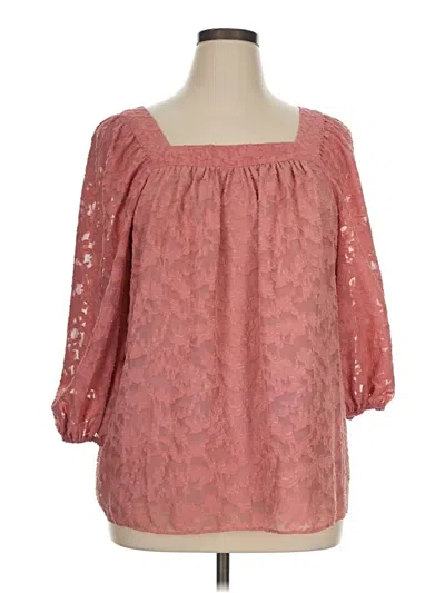 Pre-owned Lc Lauren Conrad 3/4 Sleeve Blouse In Pink