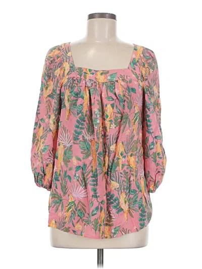 Pre-owned Lc Lauren Conrad 3/4 Sleeve Blouse In Pink