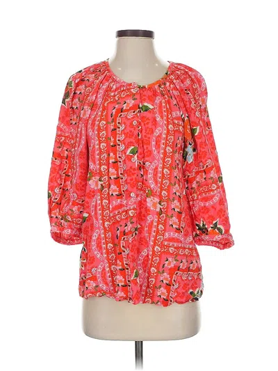 Pre-owned Lc Lauren Conrad 3/4 Sleeve Blouse In Red