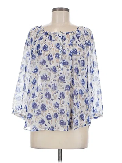 Pre-owned Lc Lauren Conrad 3/4 Sleeve T-shirt In Blue