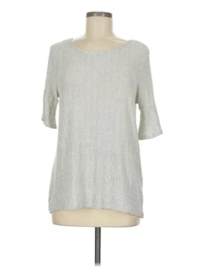 Pre-owned Lc Lauren Conrad 3/4 Sleeve T-shirt In Silver