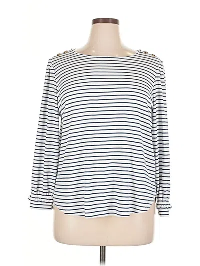 Pre-owned Lc Lauren Conrad 3/4 Sleeve T-shirt In White