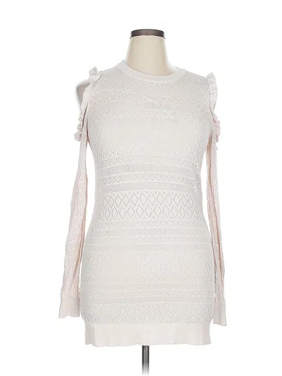 Pre-owned Lc Lauren Conrad 3/4 Sleeve T-shirt In White