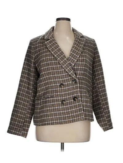Pre-owned Lc Lauren Conrad Blazer Jacket In Brown